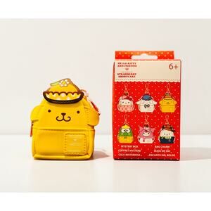Loungefly Hello Kitty x Strawberry Shortcake Pompompurin Mini Backpack Keychain